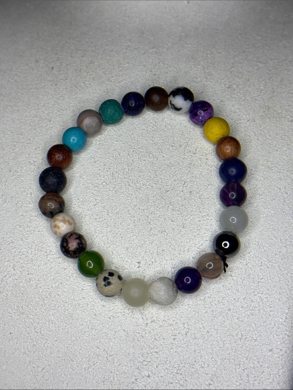 Multicolour semi precious stone Beaded Stretch Bracelet - Women Jewelry